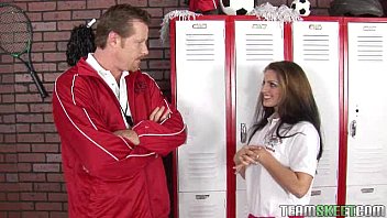 Preview 1 of Pull Hat Xxx - stunning brunette teen gets facialized in the lockerroom