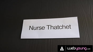 Preview 1 of Washing Body Norwayn Girls - Caring 18yo Hazel Moore Plays The Naughty Nurse With Her Sick Girlfriend Kimmy Kimm During Class