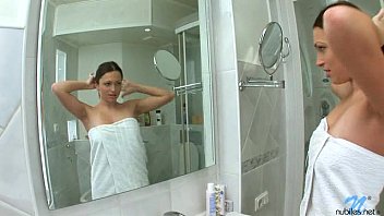 Preview 1 of Indian Dadi Ko Choda - Naughty Nubile Cleans Her Horny Pussy In The Shower
