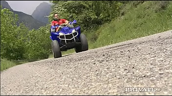 Preview 4 of Hindi Adio Mom Ki Chudai - Asian Sweetie Lady Mai Gives Blowjob While Riding an off Road Vehicle