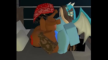 Preview 4 of Old Nanny Art - threesome with a bad bitch and a alien (roblox)