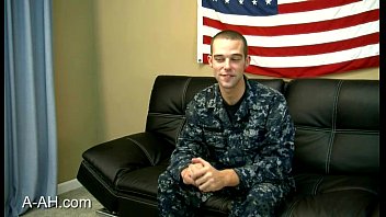 Preview 1 of 35 Year Garil - Navy Airman Jacks His Rod