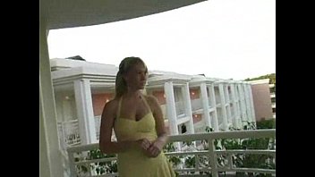 Preview 1 of Hardcore Squriting Fuck - Alison masturbating on terrace