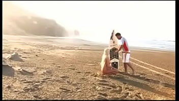 Preview 2 of Chizuru Iwasaky Japan - Blonde Powerhouse Alexis Finds Some Cock on the Beach