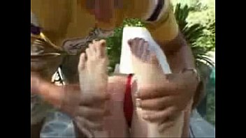 Preview 1 of Rape Pics Archives - Redhead Jerking A Rod With Her Feet H71