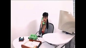 Preview 1 of Father And Doutter Sex - Petite secretary Aletta Ocean in red lingerie fucking at work