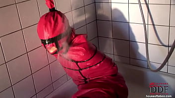 Preview 2 of Cum Teen Clothed - Sexy babe bound &amp_ wrapped