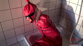 Preview 1 of Cum Teen Clothed - Sexy babe bound &amp_ wrapped