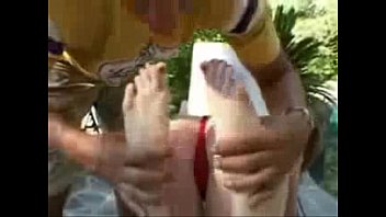 Preview 1 of Japanes Beautiful Mif - Brunette Jerking A Penis With Her Feet P13