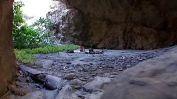Preview 1 of Goldie Blair Elvira - Cute Punky teen fucked in the ass in a cave