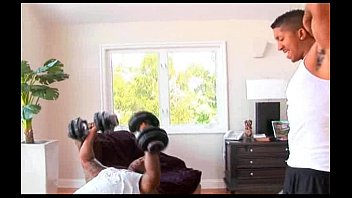 Preview 1 of Afrikan Xxxdans Xxxl - three ebony sluts taking a gym less