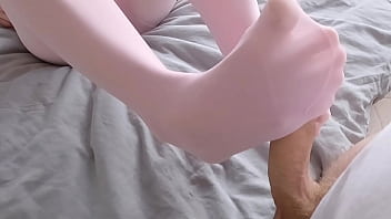 Preview 2 of Cfnm Guys At Beach - He wants to fuck me when I&#039_m wearing these cute pink pantyhose