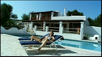 Preview 2 of Hot Boy Masturbation - Lesbians Eufrat and Keana Moire Enjoy Using Sex Toys Outdoors by Pool