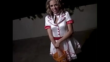 Preview 1 of Blacks Lun - JENNY HENDRIX Halloween Present Sexy Blonde Fucked and Gets Facial Treat!