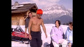 Preview 2 of Fucking Menstrating - Luisa de Marco and Patricia Love Getting Screwed Outdoors in the Snow