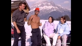Preview 4 of Fucking Menstrating - Luisa de Marco and Patricia Love Getting Screwed Outdoors in the Snow