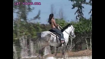Preview 4 of Marrie Anal - ToplessTeenOnHorse