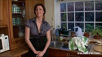 Preview 2 of 18yo Tara Makesgood Closet Video - MILF Lara Latex Gets Screwed in the Kitchen before Being Facialed