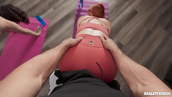 Preview 1 of Underboob Dildo - Yoga Class Means Tits And Ass / Reality Kings  / download full from rkfull.com/yog