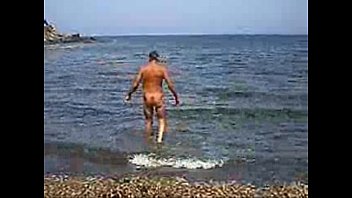 Preview 4 of Crazy Threesome Fuck In Public - strip on the rocks