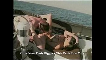 Preview 2 of Lesbian Bbw Using Dildo - meldrid- perfect body babe in outdoor yacht fuck