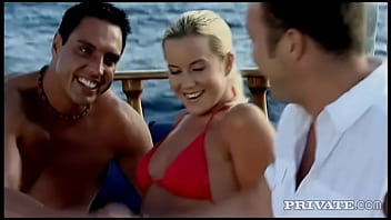 Preview 2 of Sunny Leone Xxx Videis Full Hd - Cindy Dollar Anal Fucked on a Boat by Two Guys Who Give Her a Facial