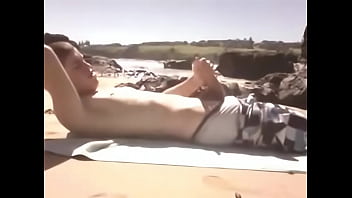Preview 2 of Teens In Yoga Pants And Socks - Beach boy