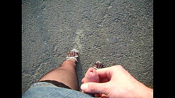 Preview 2 of Hard Gangbamg - Hot man in black stockings in public