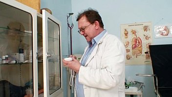 Preview 1 of Seachdaughter Sleep Fuck Father - Viktorie hairy pussy gyno gaping exam at clinic