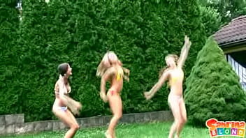 Preview 1 of First Time Girl Saxe Old Man - 3 teenie girls fooling around &amp_ masturbating outdoors