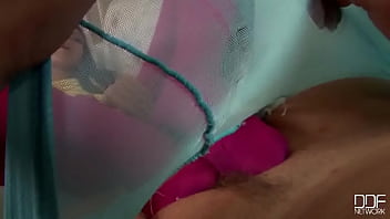 Preview 4 of Mom Daughter Friend Sleeping Sex - Rrrrrip goes the pantyhose!