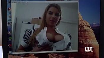 Preview 2 of Lexy Rozx - Busty babe&#039_s office fun