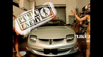 Preview 1 of Beautiful Front - Sexy naked babes washing a car naked