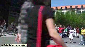 Preview 4 of 69 Swallowing - Naked babe has fun in streets