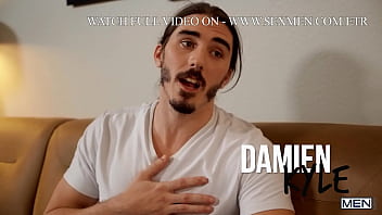 Preview 2 of Lokal Xxnx Andin - Travelling For Dick Part 1: Bareback / MEN / Damien Kyle,  Calhoun Sawyer  / watch full at  www.sexmen.com/etr