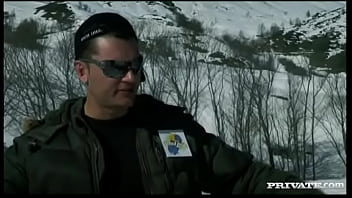 Preview 2 of Xxl Porno Movie - Diana Gold Screws Two Skiers in the Snow before Getting a Stand up DP
