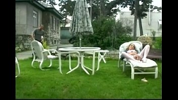 Preview 1 of Stand Up Sex Xxx - Stocking sex in the backyard