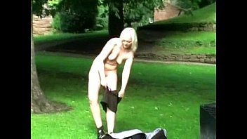 Preview 2 of Pain Bondage Man - Blonde Teen Flashing