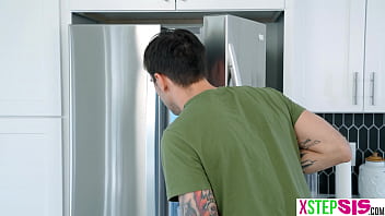 Preview 2 of Mom Gonzo Dino - Bisexual asian teen stepsisters share stepbros cock on St Pattys day