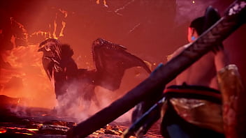 Preview 4 of Koyel Mallick Xvideo - 【Titty Hunter】Monster Hunter World - Teostra Cutscene