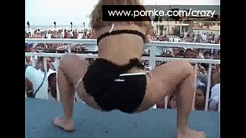 Preview 1 of Nylon Tight Footjob - Sweet ladies makin the grade on stage