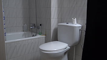 Preview 1 of Desi Sexsy - RISKY SEX!!! Stepson fucks my asshole in the toilet while my husband is at work