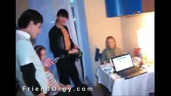 Preview 1 of Belgian Teen Seduces Poolboy - Two kinky teen couples