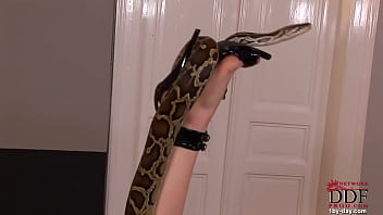 Preview 3 of Japan Lovestoory - Hot-blooded babe playing with snake