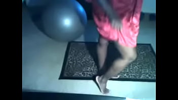 Preview 1 of Gabi Bbc - EBONY WORKOUT ON EXERCISE BALL
