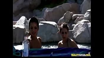 Preview 1 of Desi Gril Bath Video - Sexy April And Sweet Yurizan Pleasuring Each Other - Big Naturals