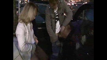 Preview 3 of Tiny Black Chick - Two girls fucked by a stranger at the parking lot