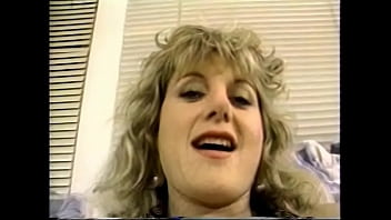 Preview 1 of Real Sex Scandalscom - Blond buxom hermaphrodite jerks off as she fucks herself with huge dildo.