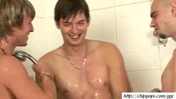 Preview 1 of James Sleep Sex With Sister - Four lovely studs in bathroom