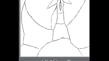 Preview 1 of Teo Kenzo Ina Sirina - Drawing black big booty in doggy style position